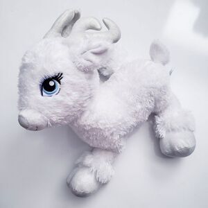 Build A Bear White Shimmery Glisten Raindeer Stuffed Animal